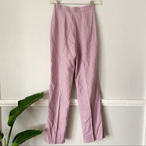 Vintage Pastel Purple Pleated High Rise Trousers S